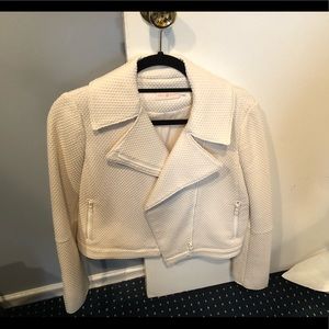 Tory Burch Jacquard Asymmetric-zip Moto Jacket